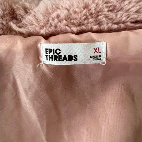 Epic Threads Pink Fluffy Faux Fur Vest XL - Picture 5 of 5